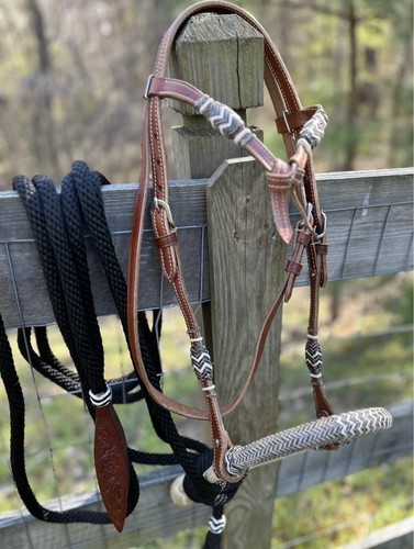 Bitless hackamore rawhide - hackamore,
